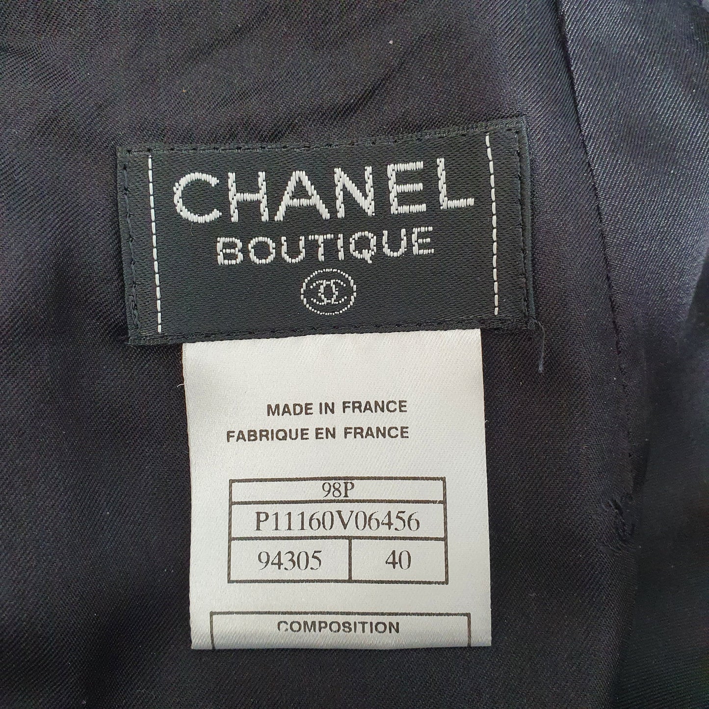 Chanel Noir Wool Skirt (40)