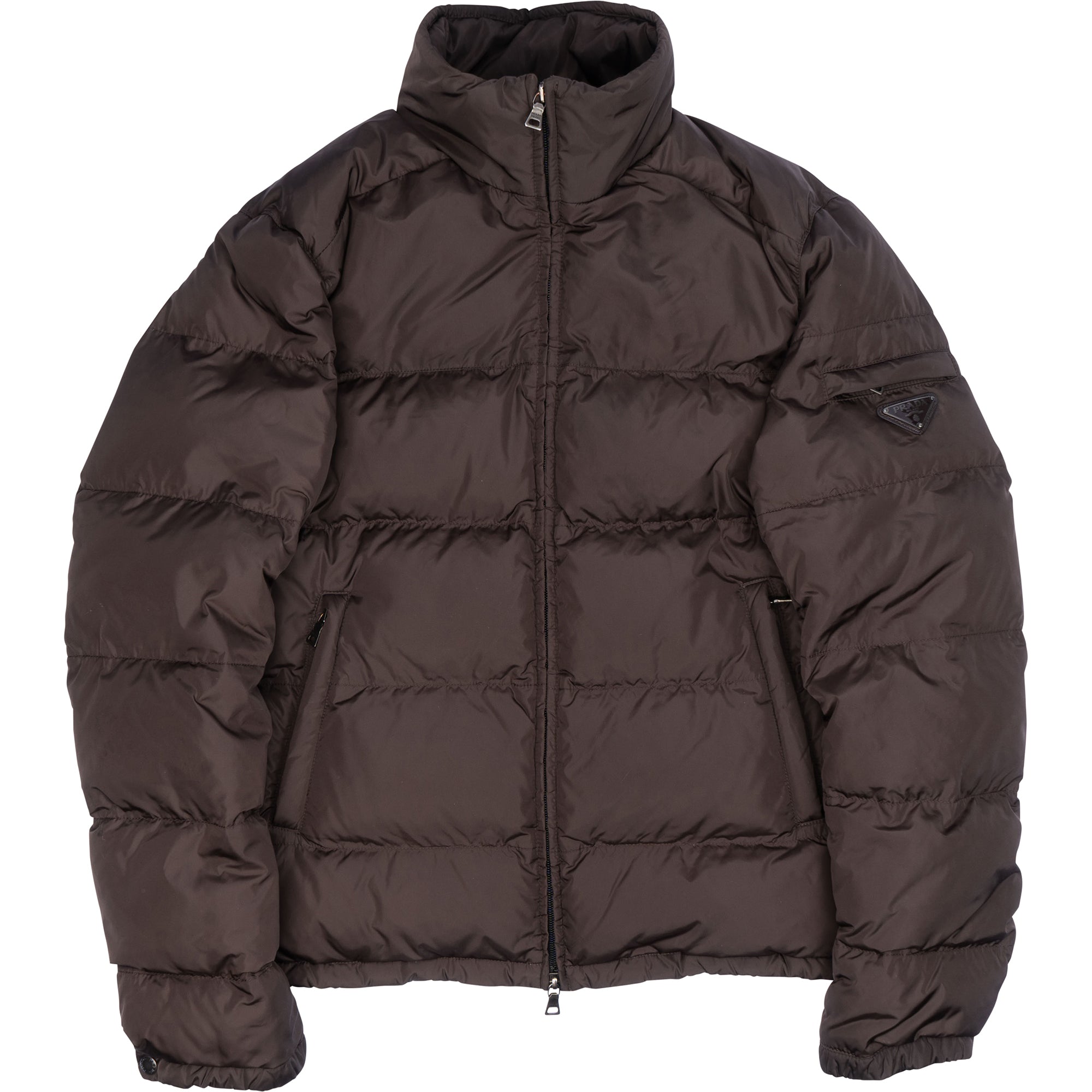 Prada Brown Triangle Puffer Jacket (L) – vintageandkickz