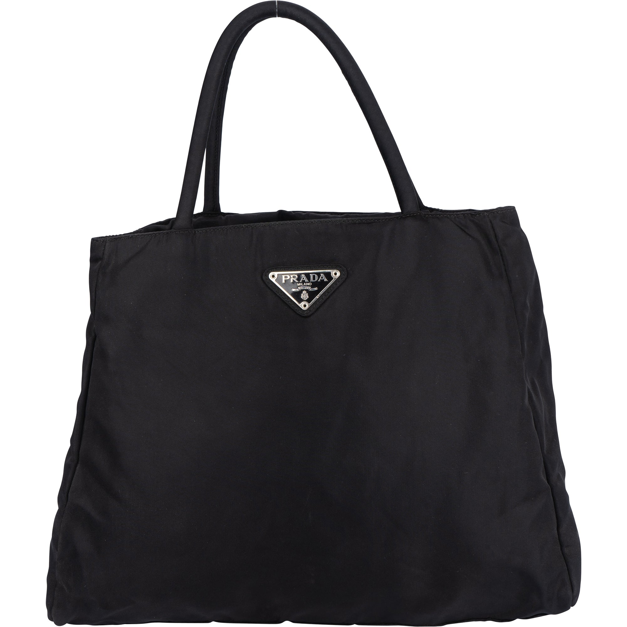 Prada Black Nylon Triangle Handbag vintageandkickz