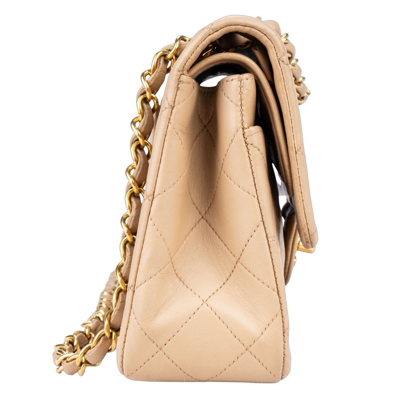 Chanel Quilted Lambskin 24K Gold Double Flap Bag