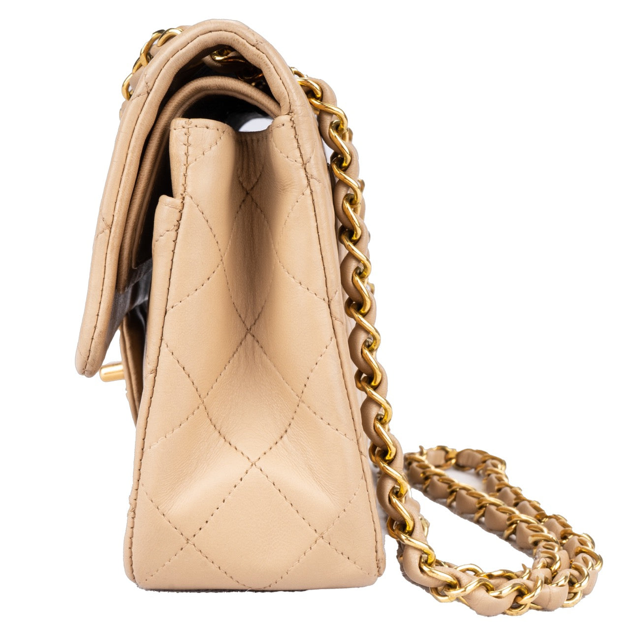 Chanel Quilted Lambskin 24K Gold Double Flap Bag