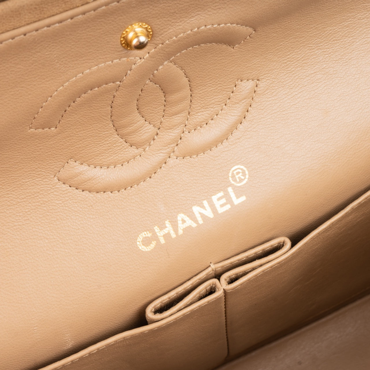 Chanel Quilted Lambskin 24K Gold Double Flap Bag