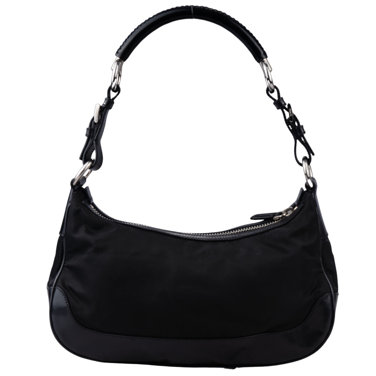 Prada Nylon Black Hobo Handbag