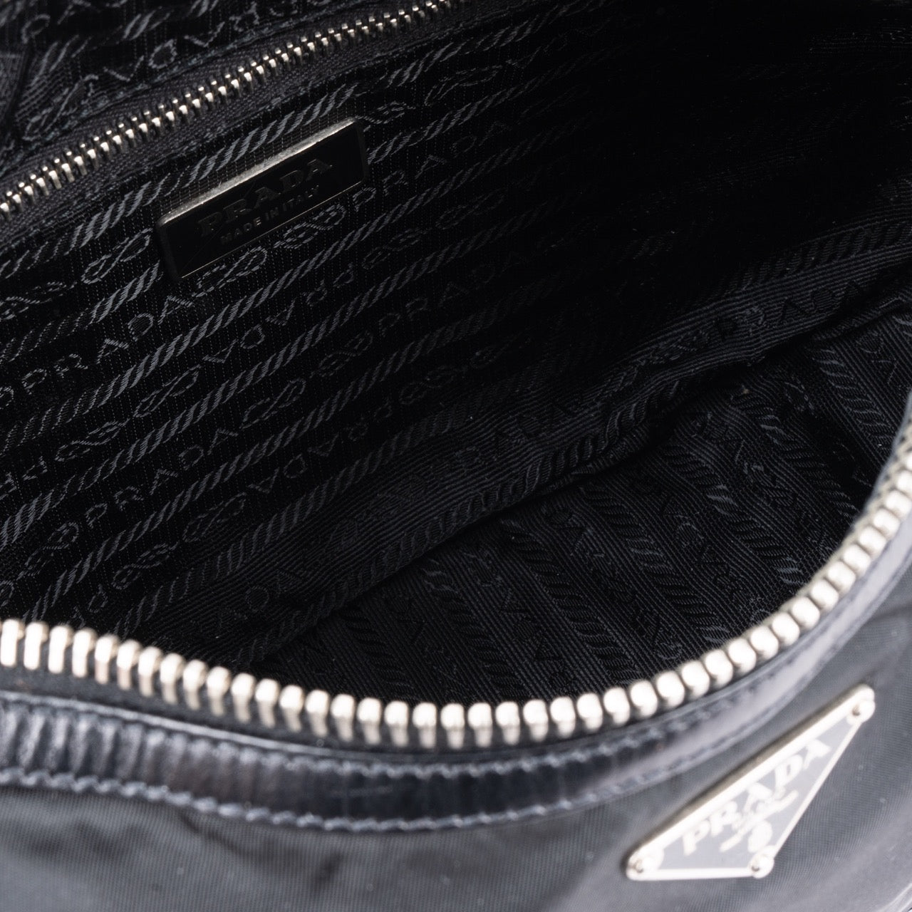 Prada Nylon Black Hobo Handbag
