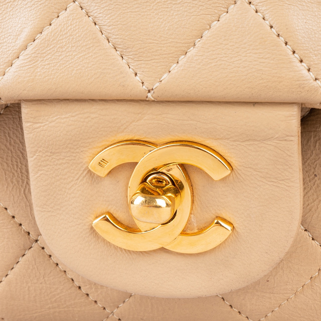 Chanel Quilted Lambskin 24K Gold Double Flap Bag