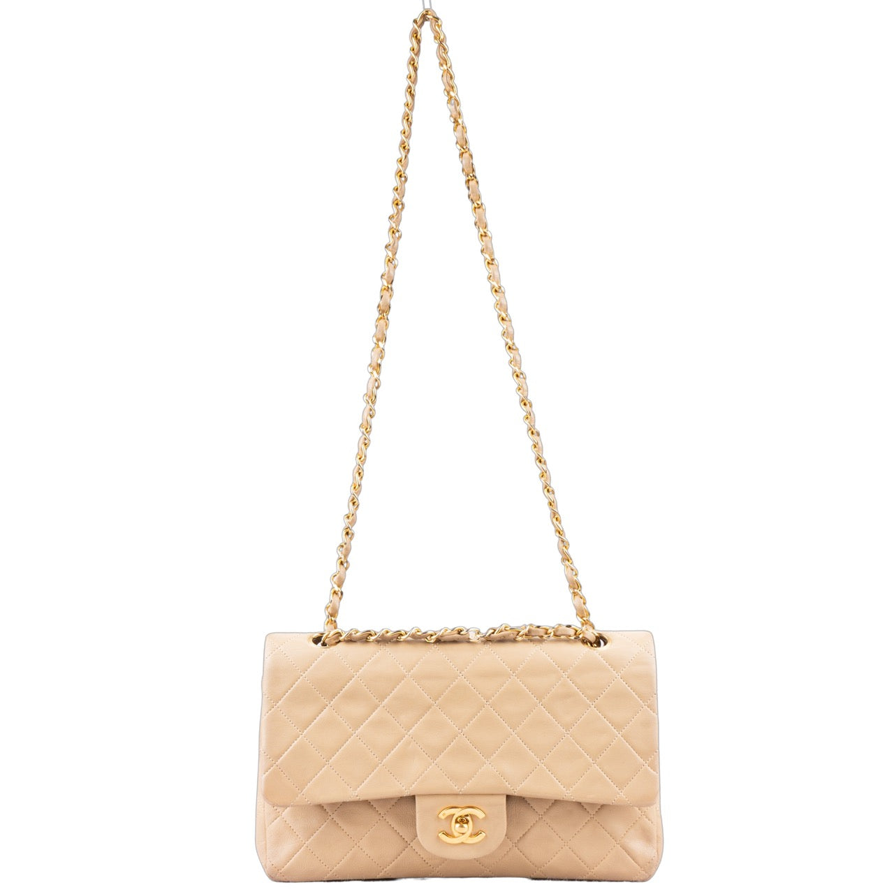 Chanel Quilted Lambskin 24K Gold Double Flap Bag