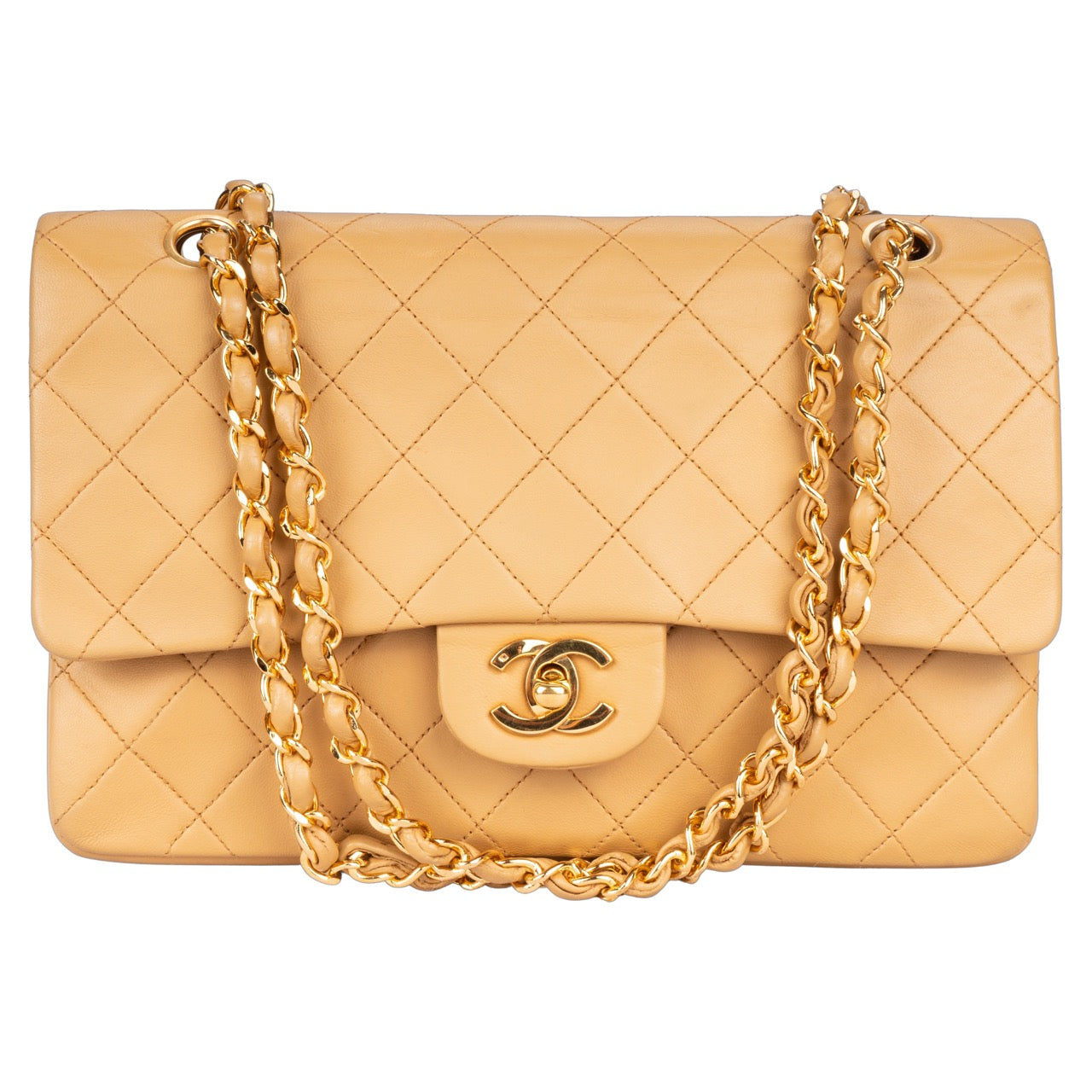 Chanel Quilted Lambskin Double Flap Bag Medium