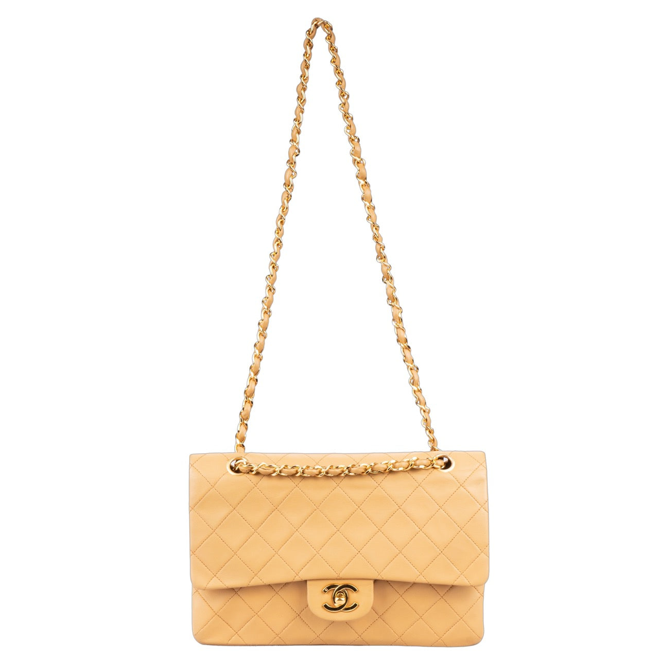 Chanel Quilted Lambskin Double Flap Bag Medium