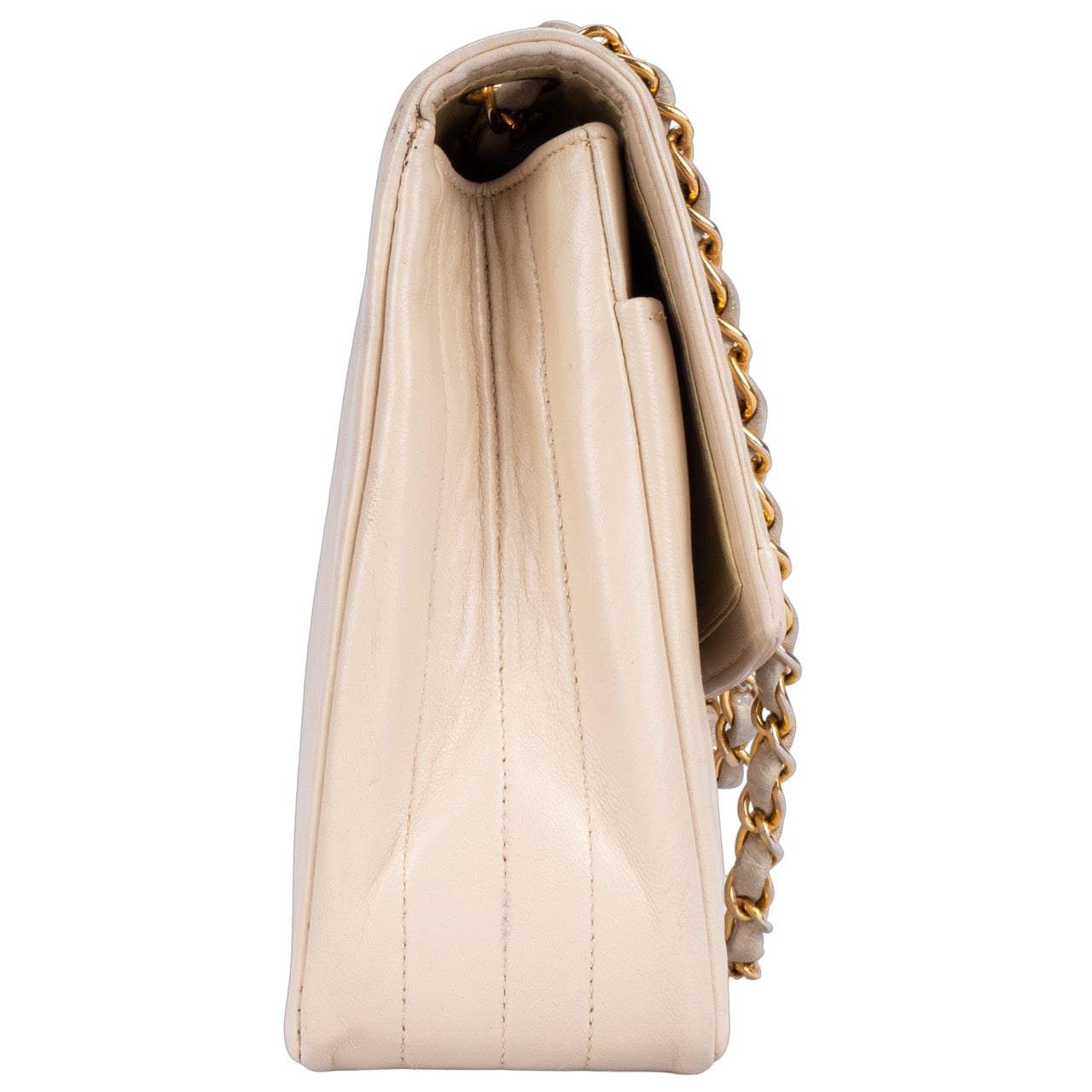 Chanel Quilted Lambskin 24K Gold Single Flap Bag