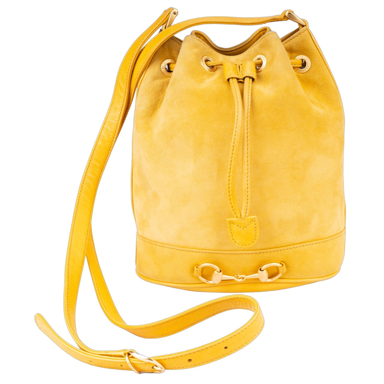Gucci Suede Leather Horsebit Crossbody Bag