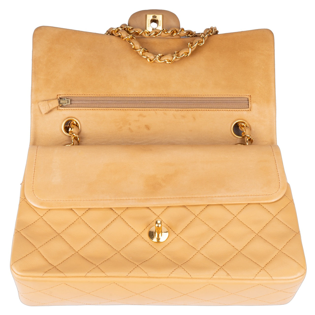 Chanel Quilted Lambskin Double Flap Bag Medium