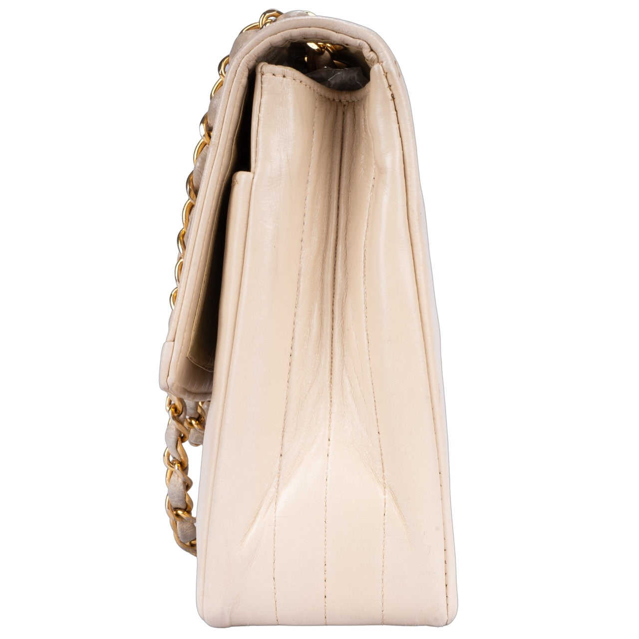 Chanel Quilted Lambskin 24K Gold Single Flap Bag