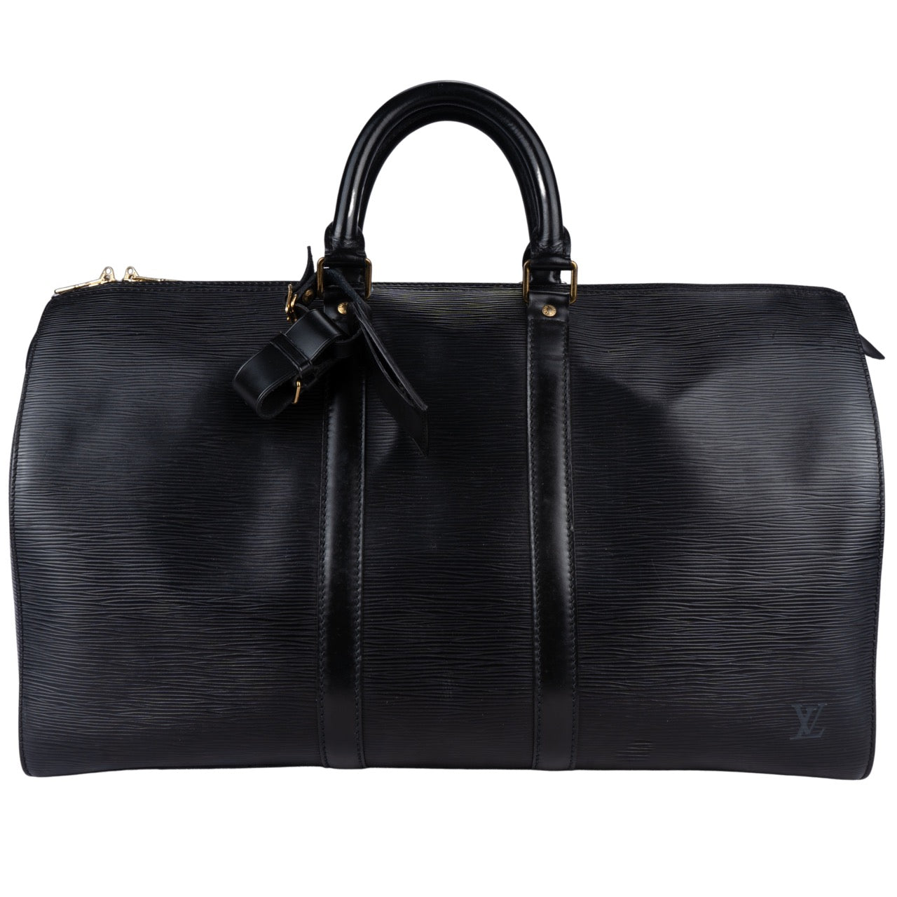 Louis Vuitton Noir Epi Leather Keepall 45