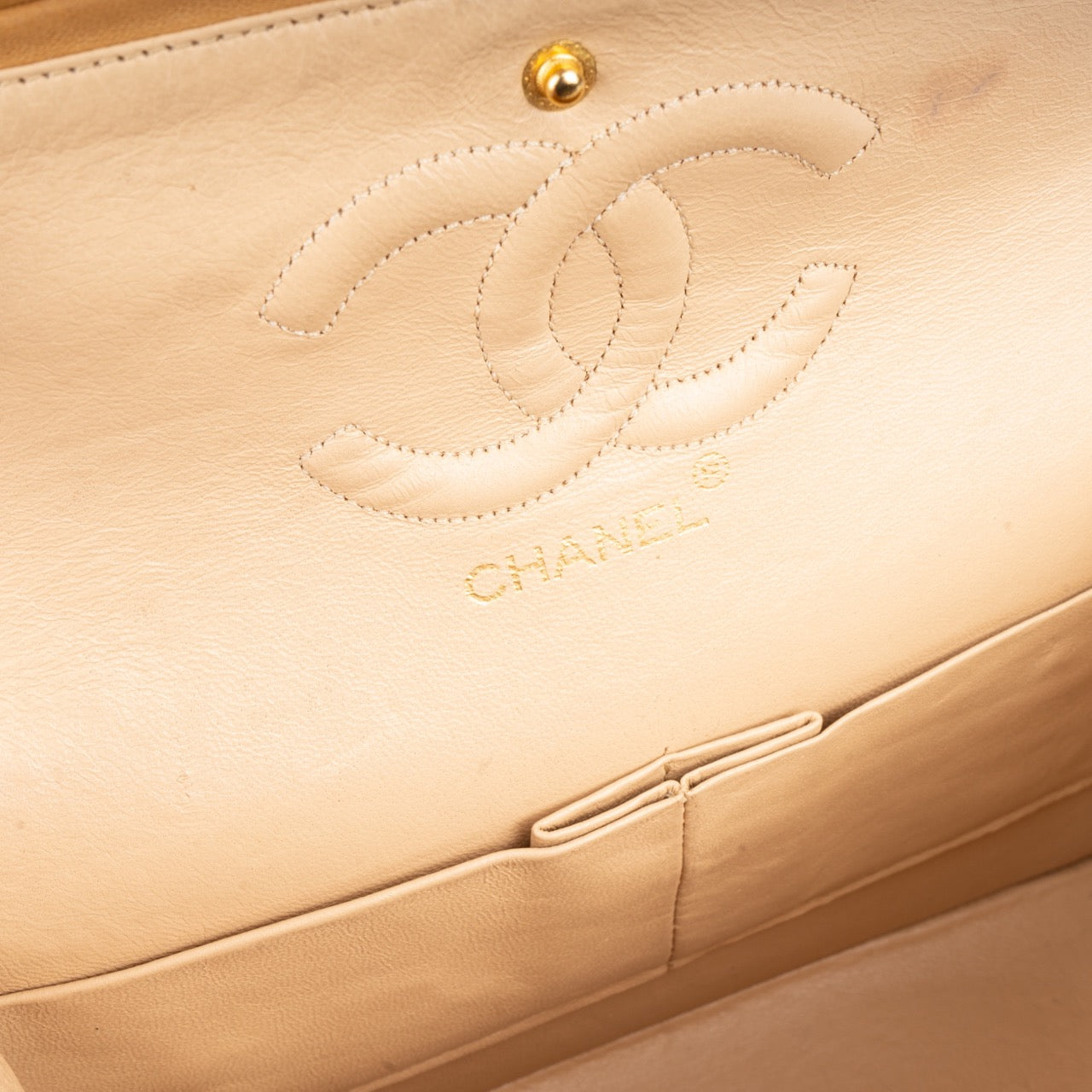 Chanel Quilted Lambskin Double Flap Bag Medium
