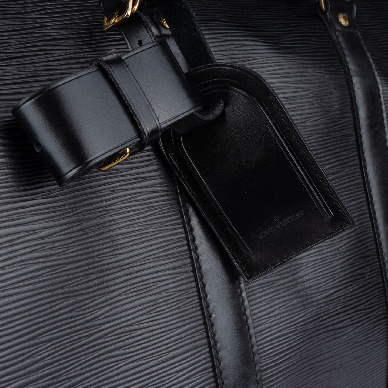 Louis Vuitton Noir Epi Leather Keepall 45