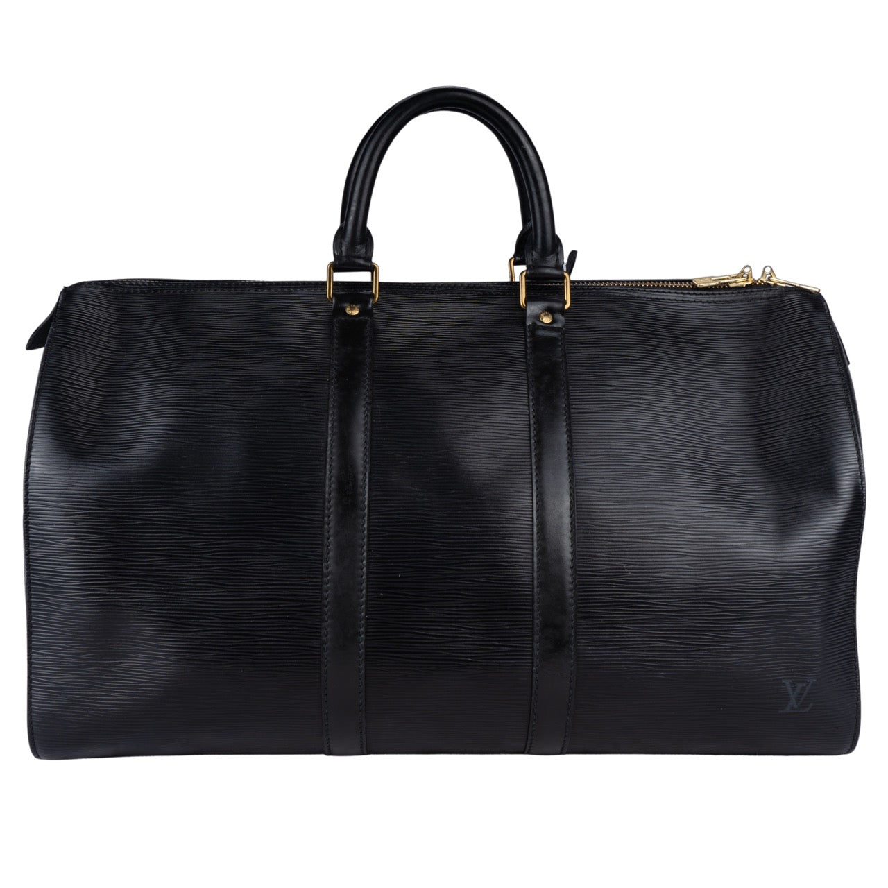 Louis Vuitton Noir Epi Leather Keepall 45