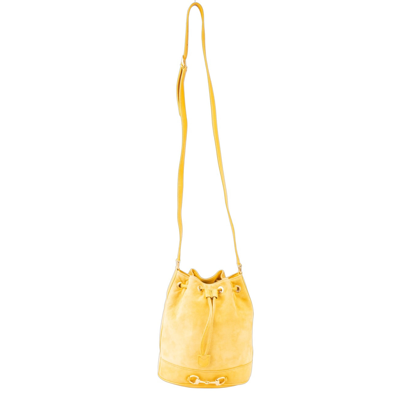 Gucci Suede Leather Horsebit Crossbody Bag