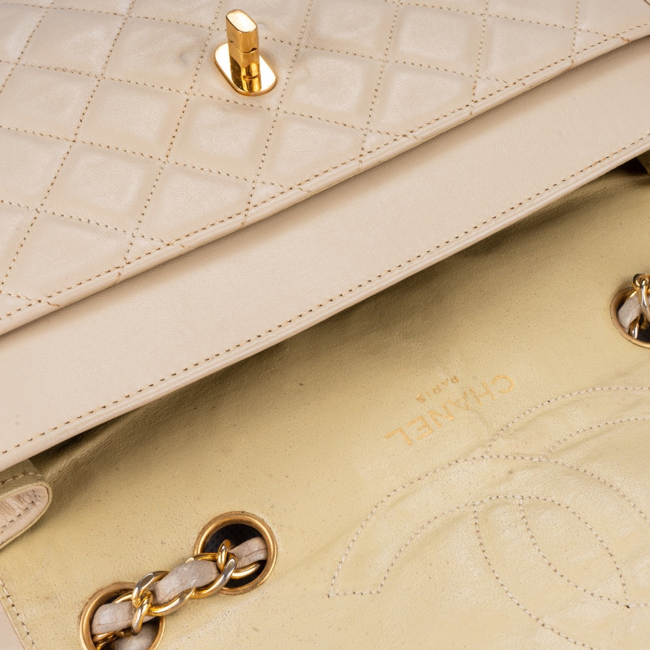 Chanel Quilted Lambskin 24K Gold Single Flap Bag