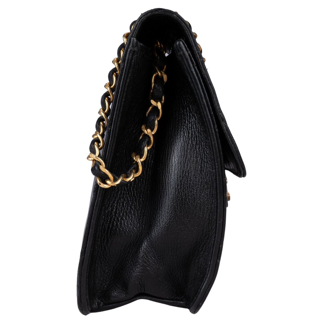 Chanel Quilted Lambskin 24K Gold Single Flap Bag
