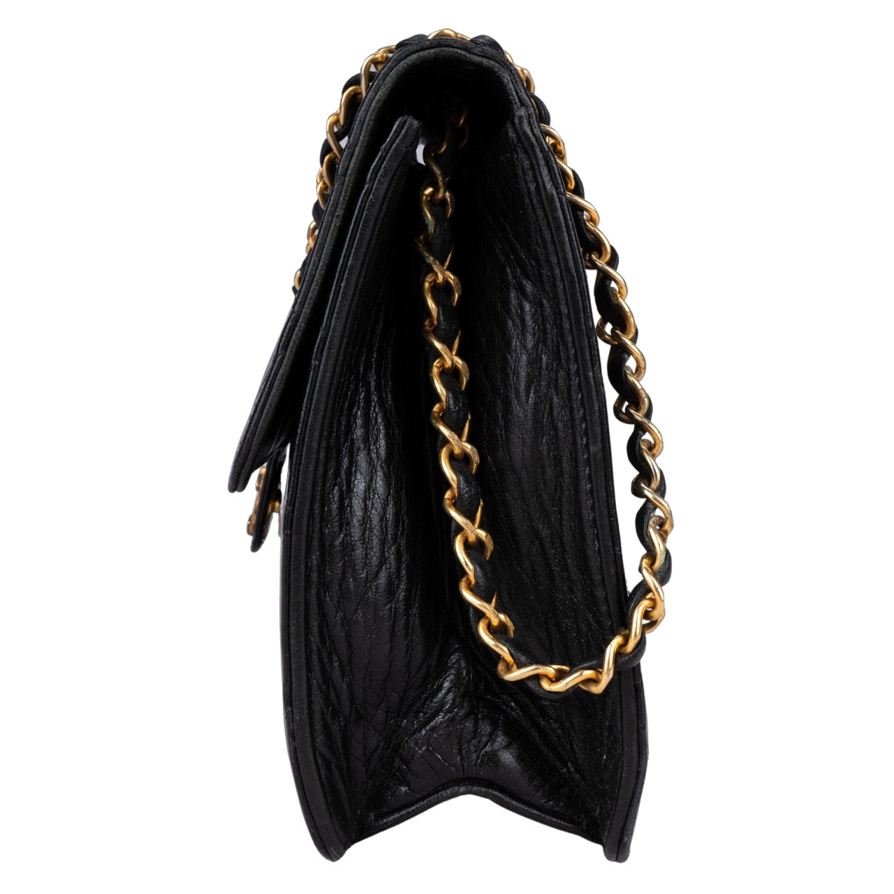 Chanel Quilted Lambskin 24K Gold Single Flap Bag