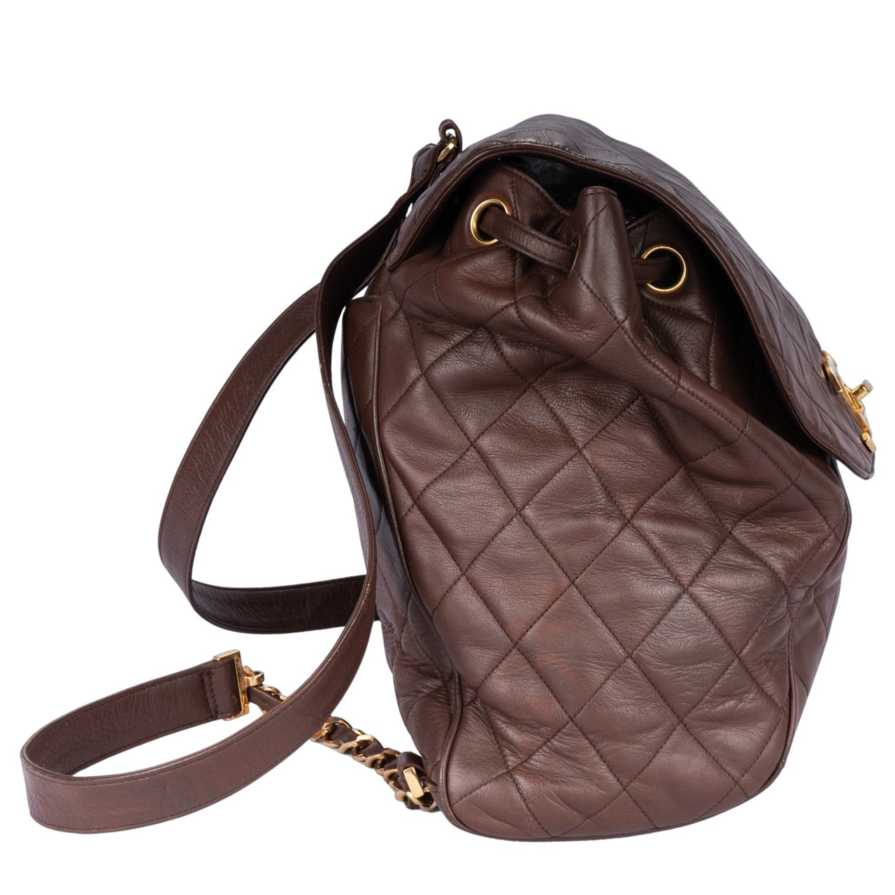 Chanel Quilted Lambskin 24K Gold Backpack