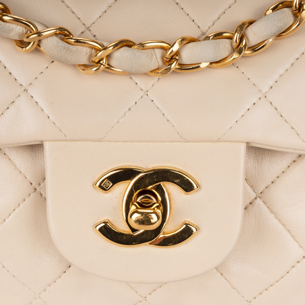 Chanel Quilted Lambskin 24K Gold Double Flap Bag