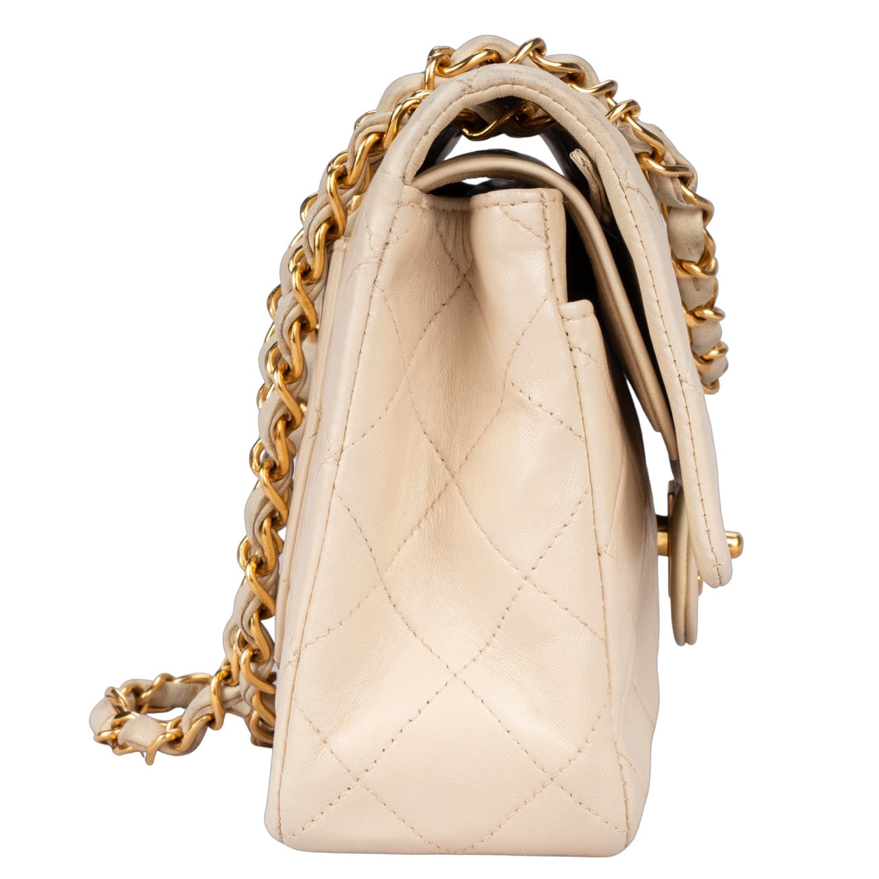 Chanel Quilted Lambskin 24K Gold Double Flap Bag