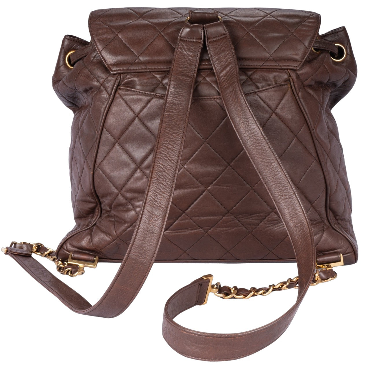 Chanel Quilted Lambskin 24K Gold Backpack