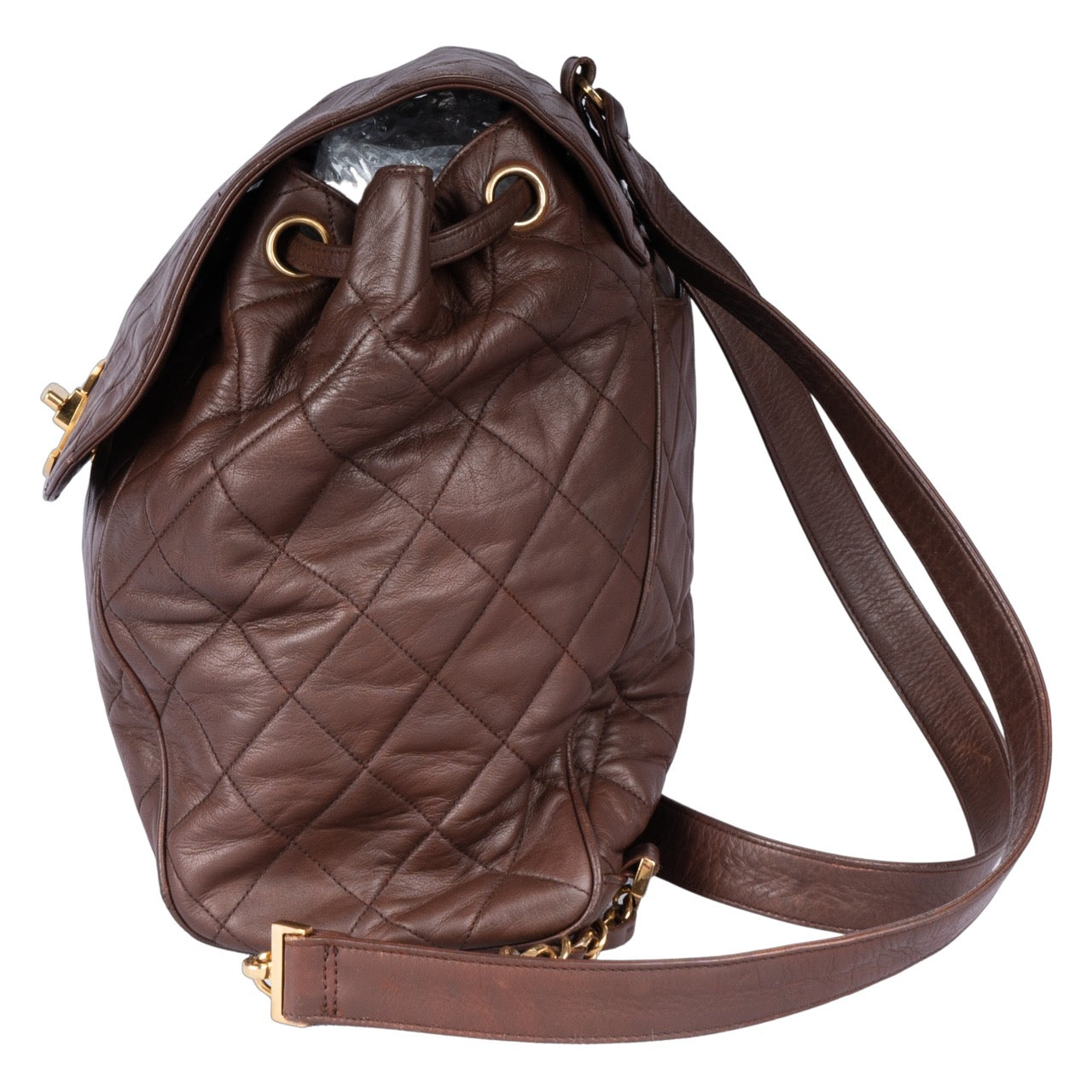 Chanel Quilted Lambskin 24K Gold Backpack