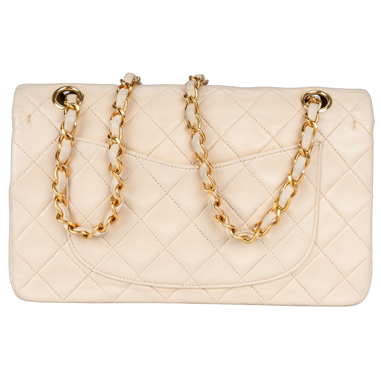 Chanel Quilted Lambskin 24K Gold Double Flap Bag