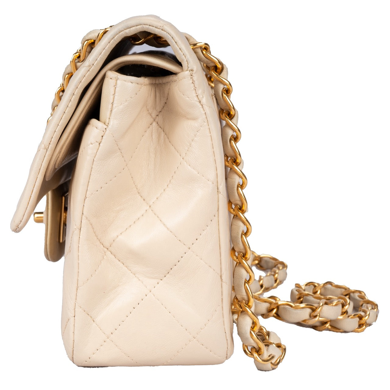 Chanel Quilted Lambskin 24K Gold Double Flap Bag