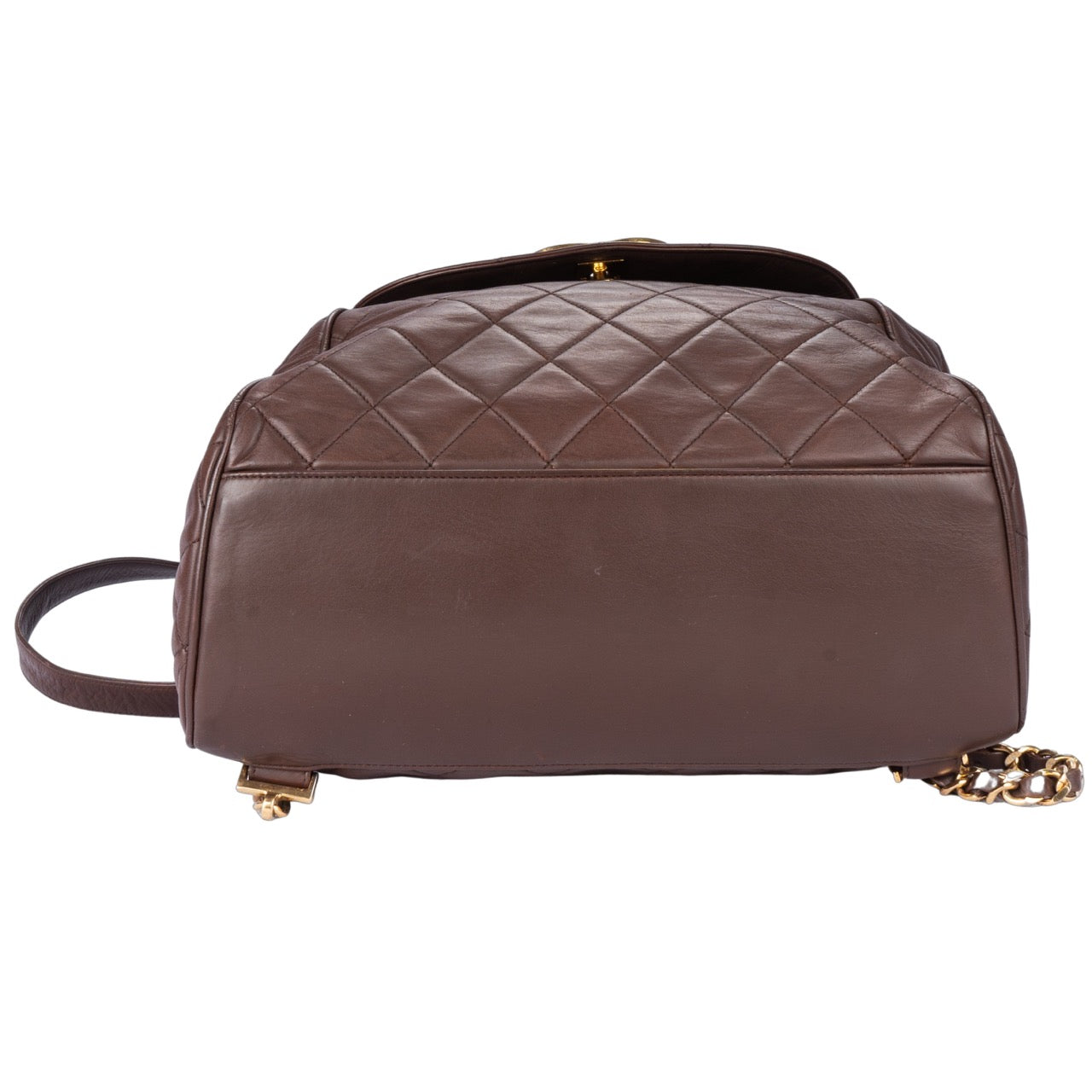Chanel Quilted Lambskin 24K Gold Backpack