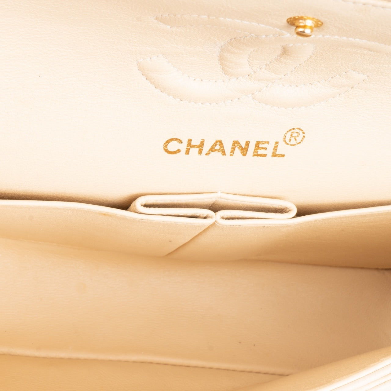 Chanel Quilted Lambskin 24K Gold Double Flap Bag
