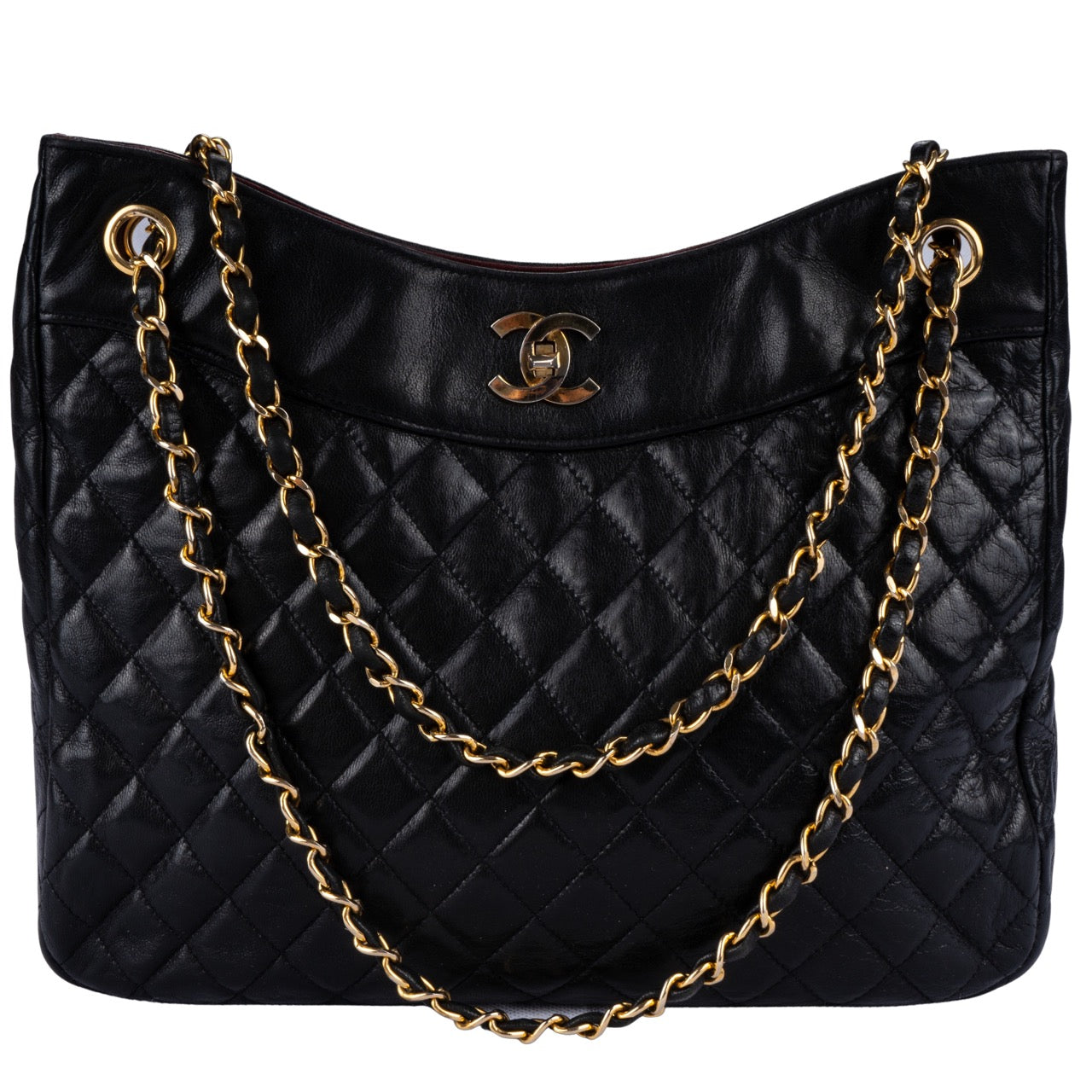 Chanel Lambskin 24K Gold Tote Bag