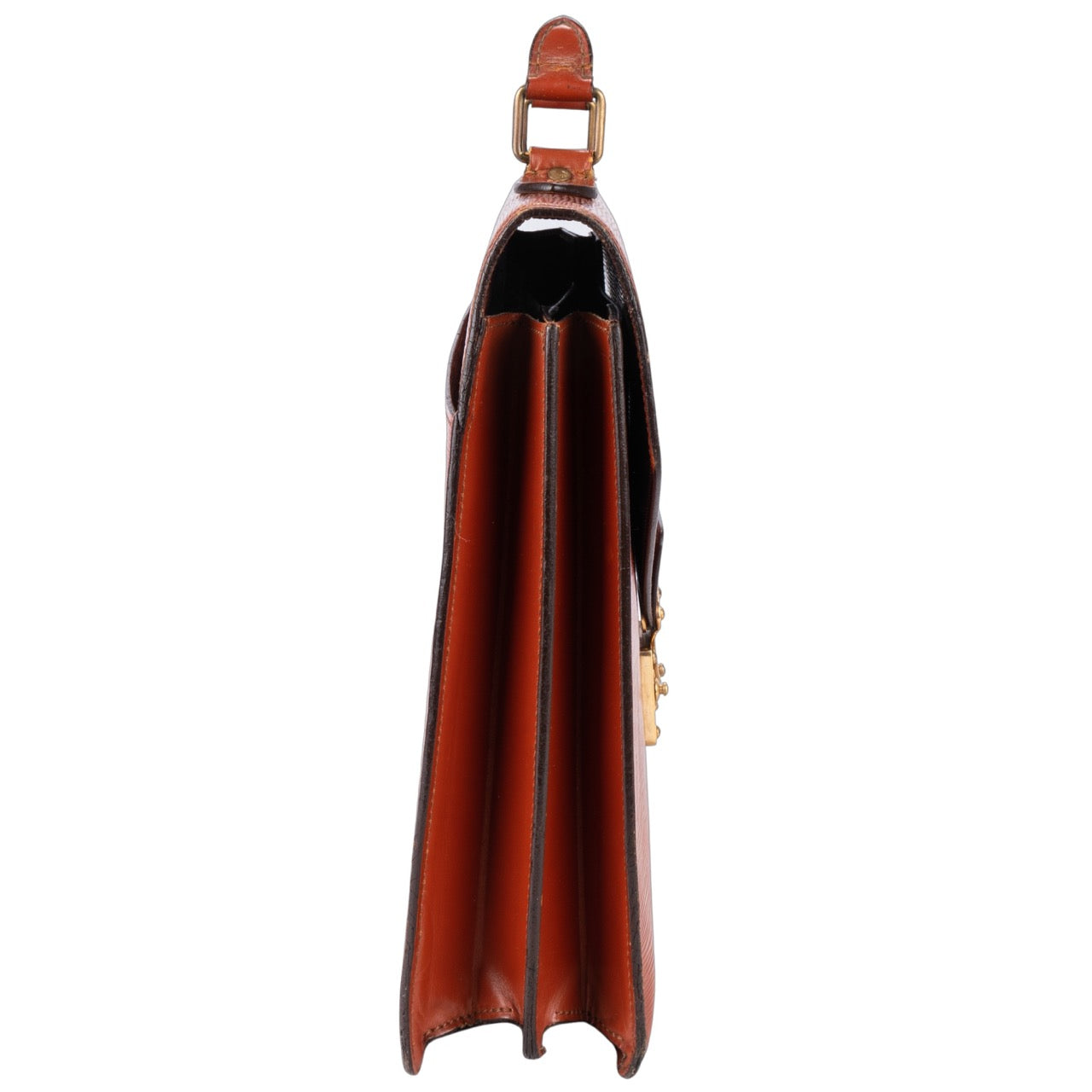 Louis Vuitton Cognac Epi Leather Serviette Business Bag