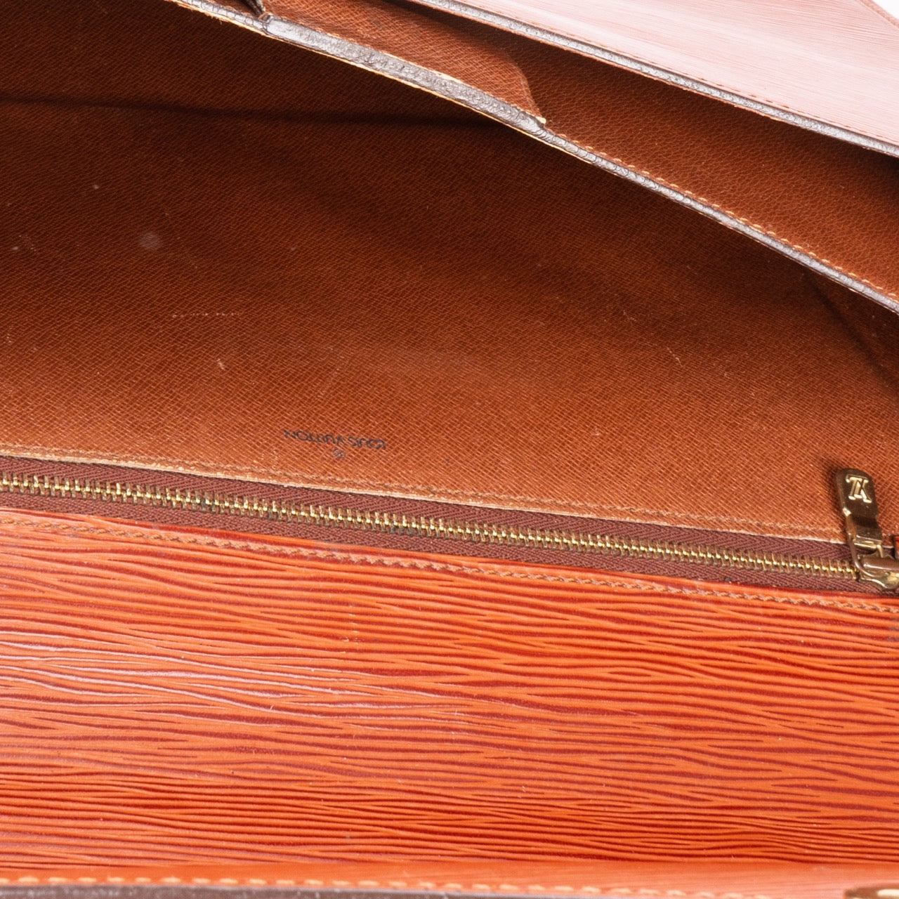 Louis Vuitton Cognac Epi Leather Serviette Business Bag