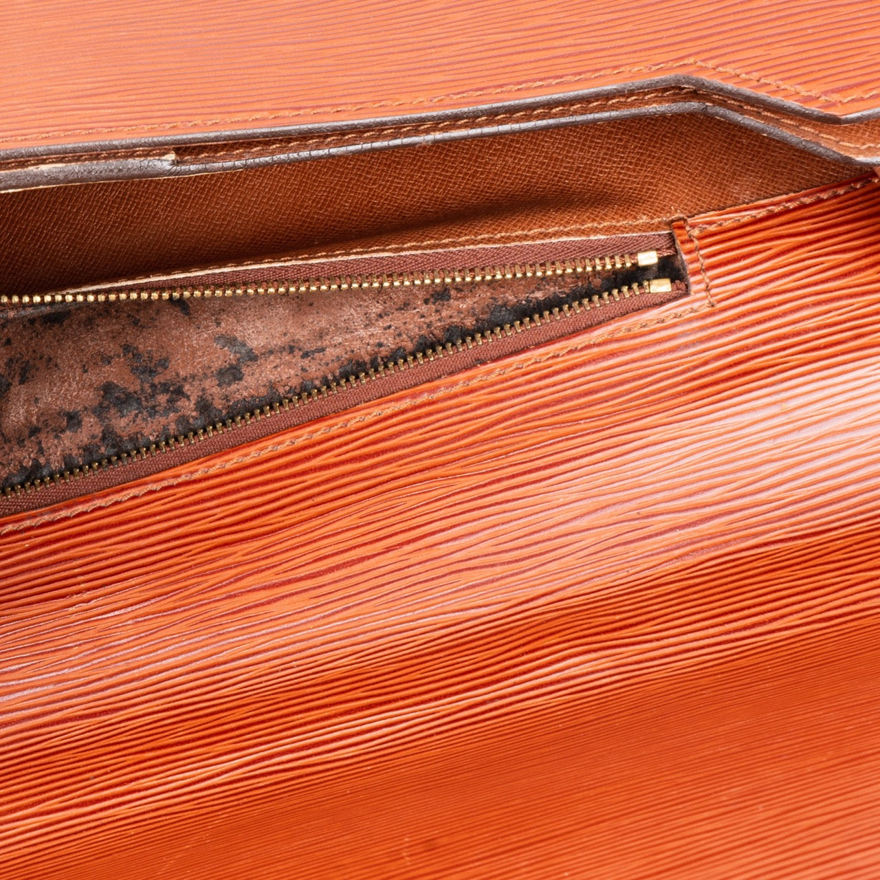 Louis Vuitton Cognac Epi Leather Serviette Business Bag