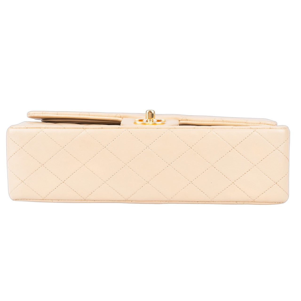 Chanel Quilted Lambskin 24K Gold Double Flap Bag Medium