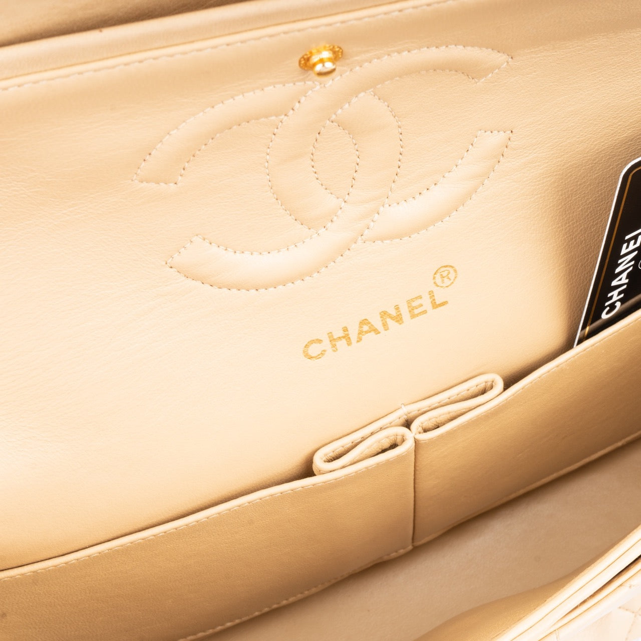 Chanel Quilted Lambskin 24K Gold Double Flap Bag Medium
