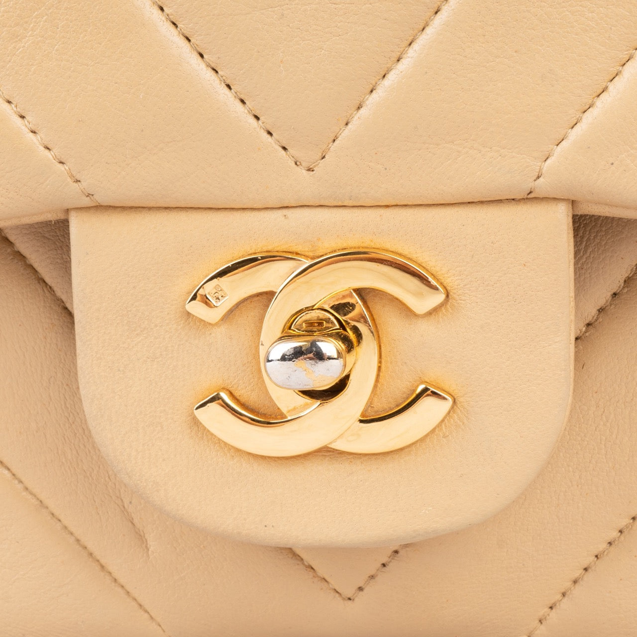 Chanel Chevron Lambskin Double Flap Bag Medium