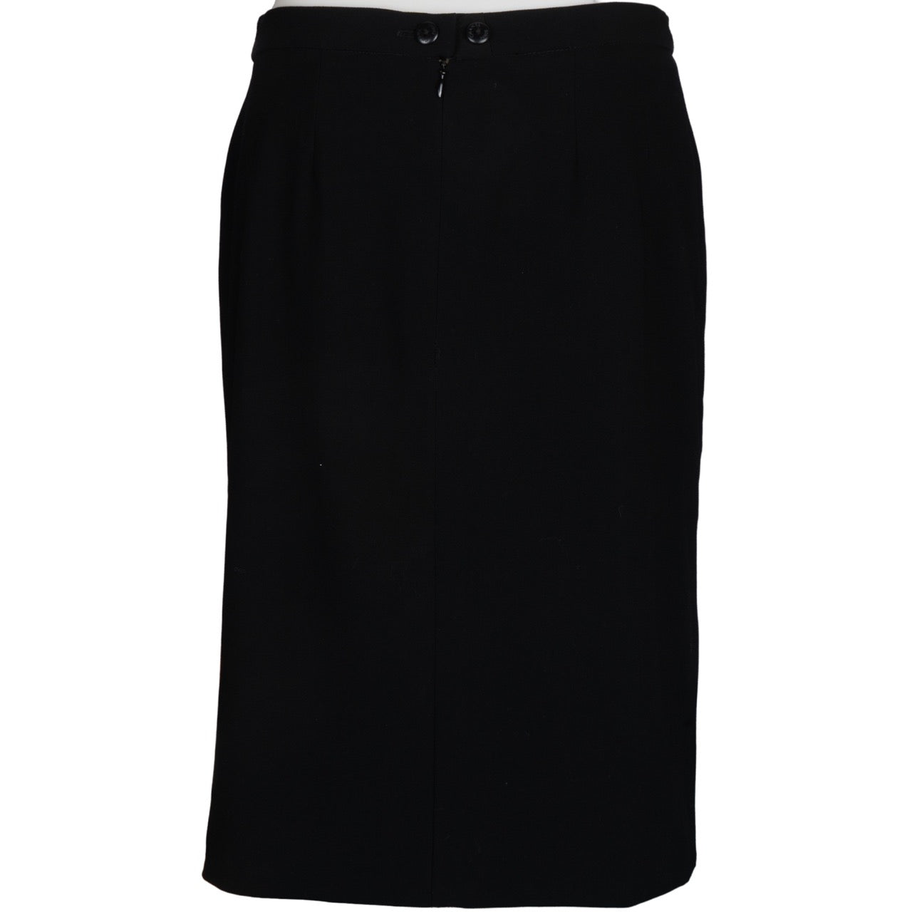Chanel Noir Wool Skirt (40)