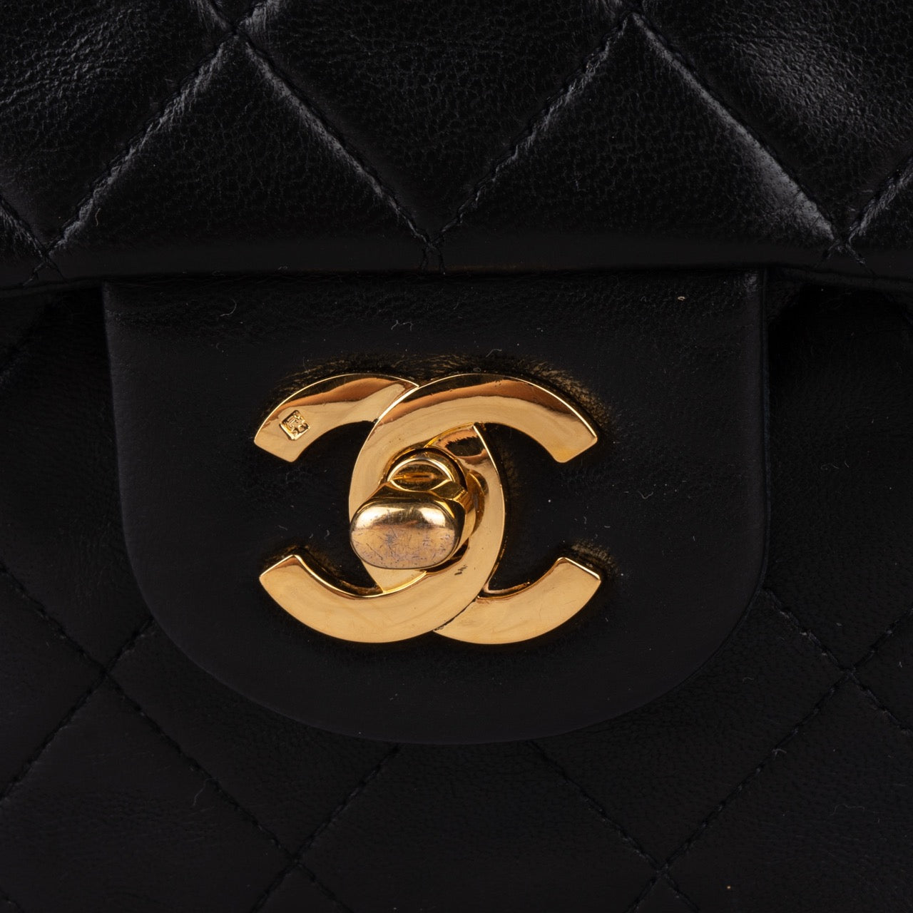 Chanel Quilted Lambskin 24K Gold Double Flap Bag