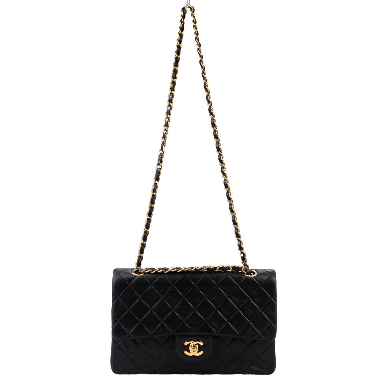 Chanel Quilted Lambskin 24K Gold Double Flap Bag