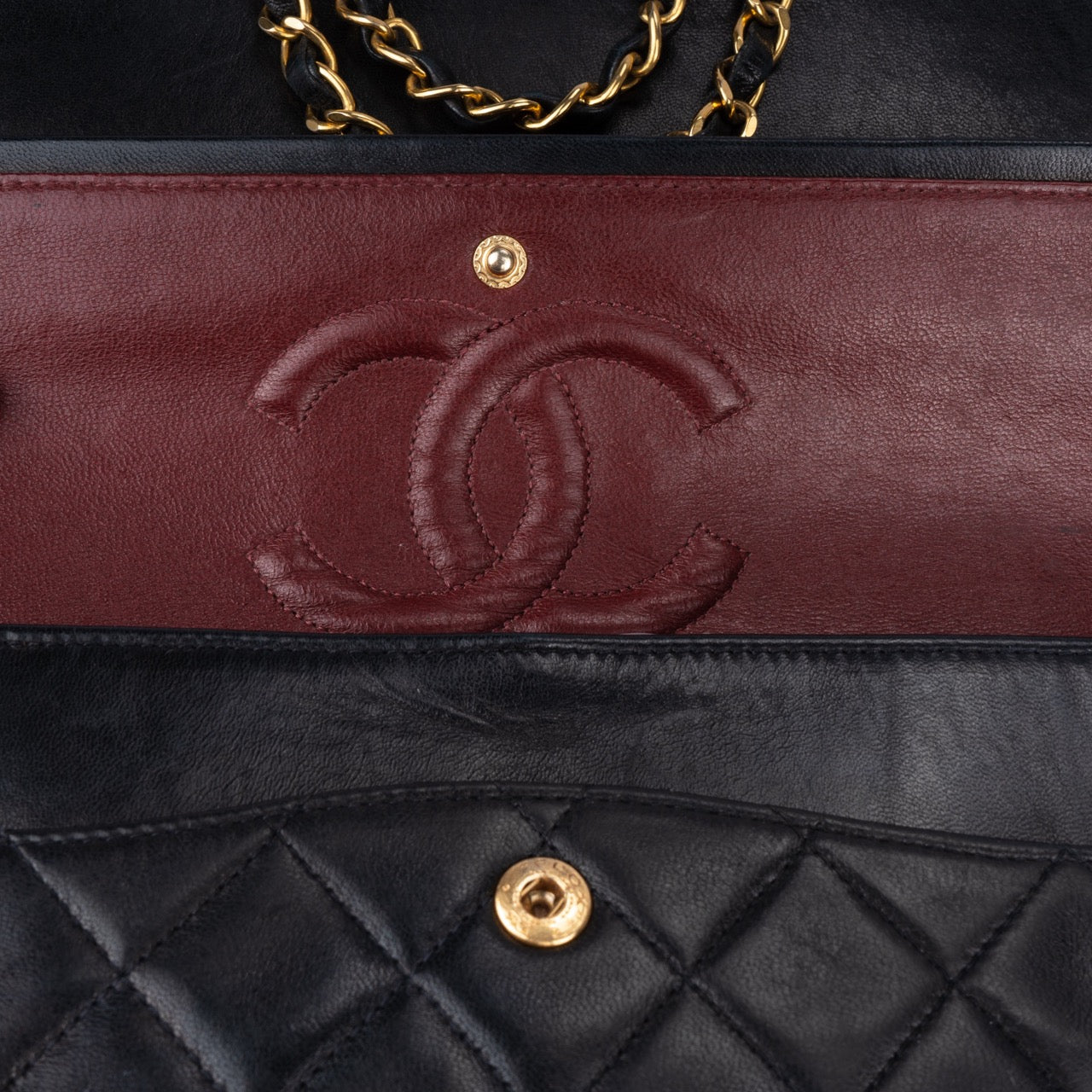 Chanel Quilted Lambskin 24K Gold Double Flap Bag