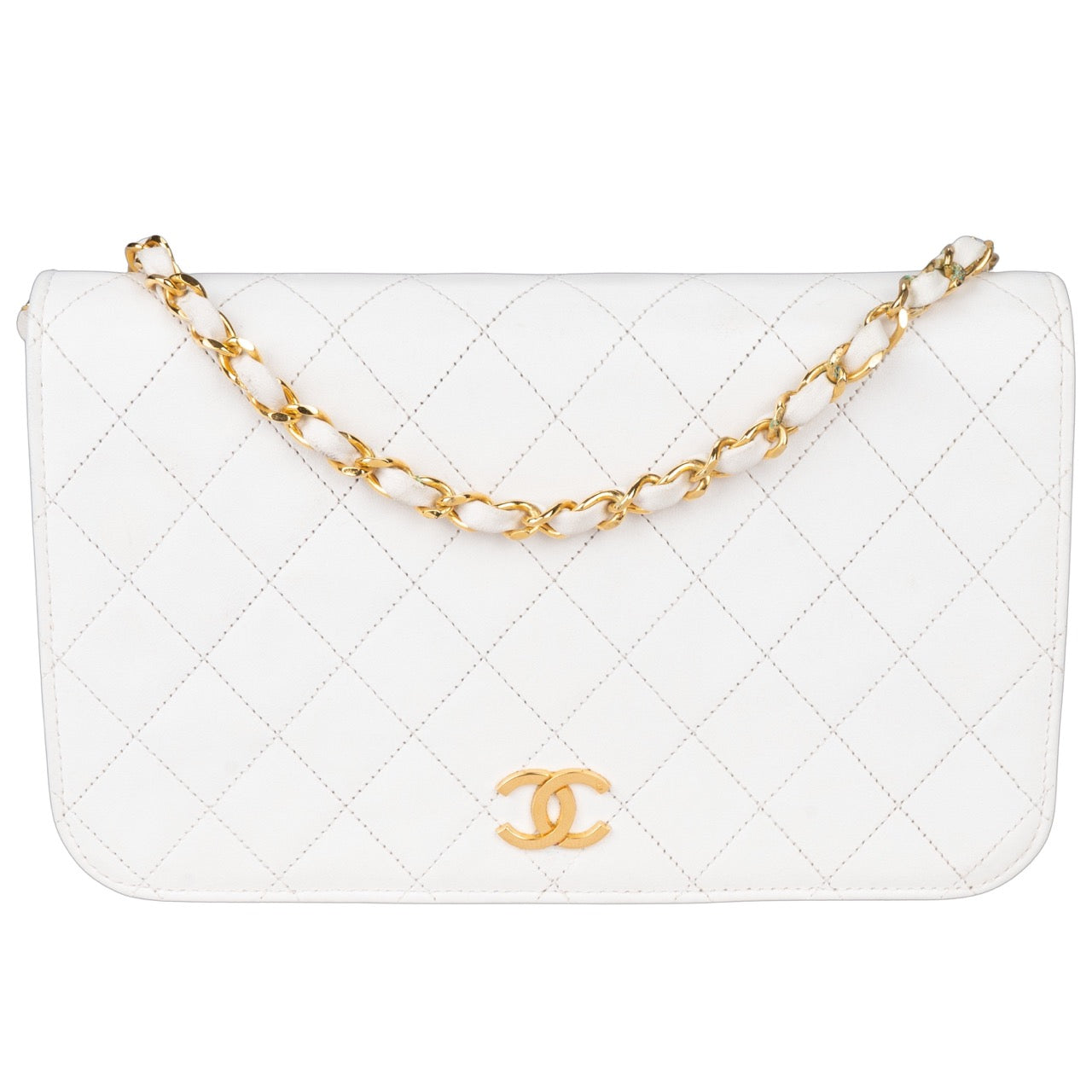 Chanel Quilted Lambskin 24K Gold Single Flap Bag
