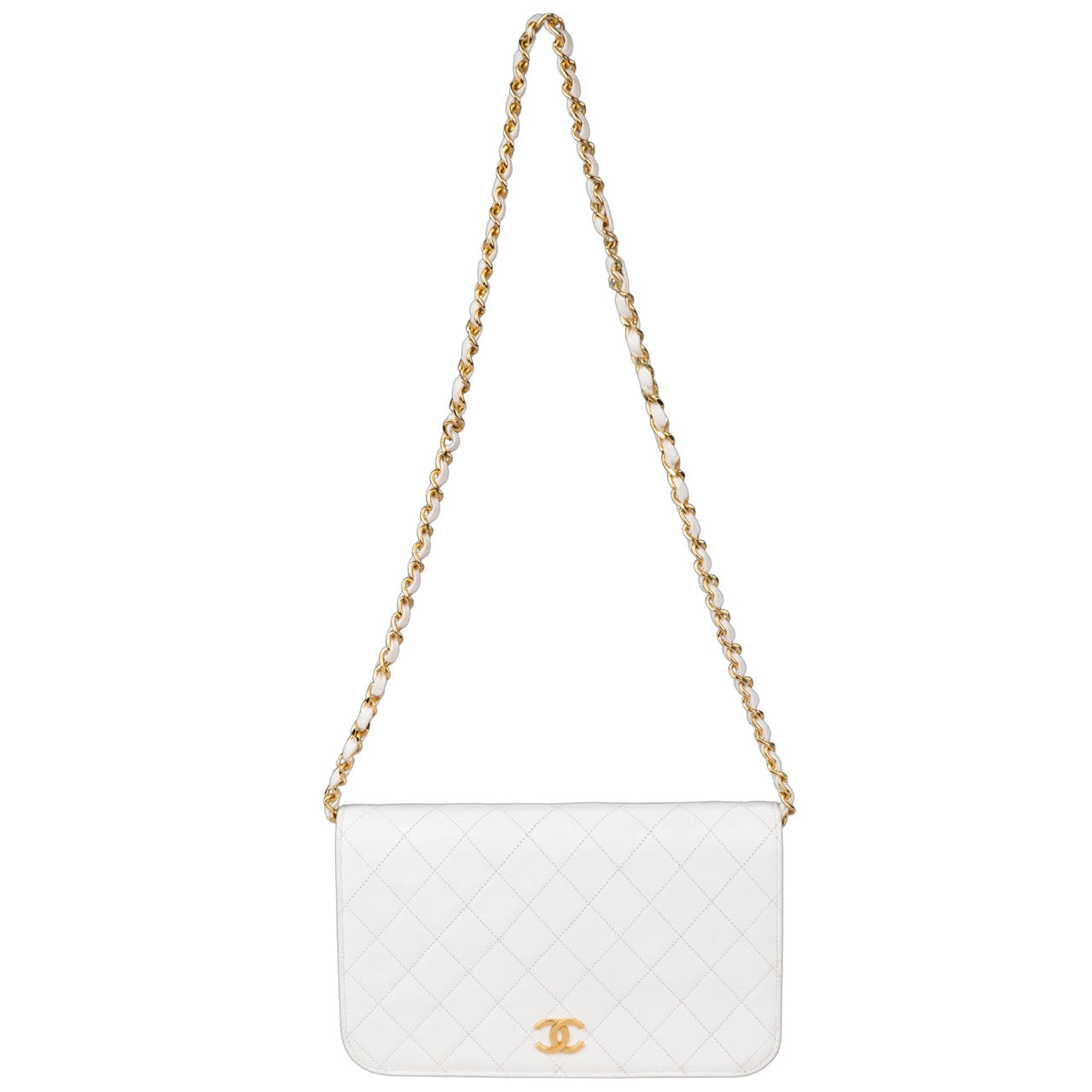 Chanel Quilted Lambskin 24K Gold Single Flap Bag