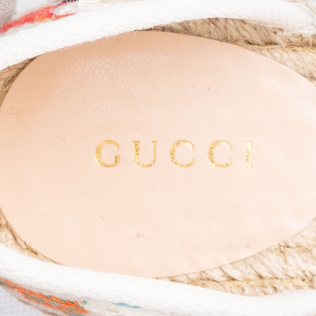 Gucci Multicolor Espadrilles Wedge Sandals (39)