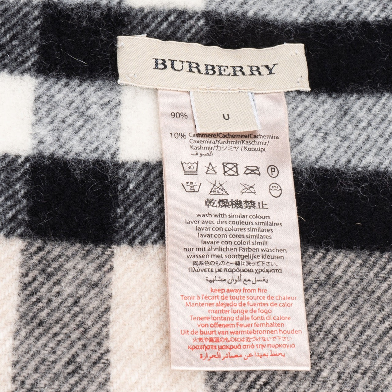 Burberry Nova-Check Wool Cashmere Schal Scarf