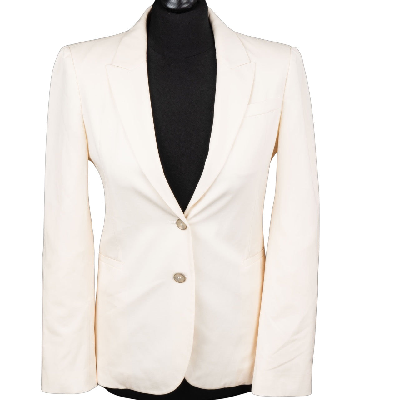 Gucci White Cotton Blazer (42)