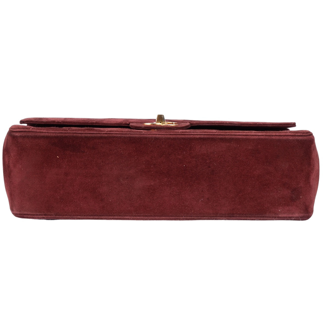 Chanel Quilted Suede Leather Double Flap Bag